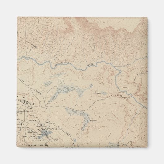 Aimant Mammoth Hot Springs et sa proximité 2 (Devant)