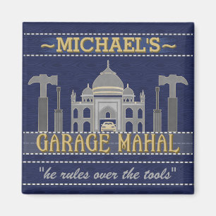 Aimant Man Cave Funny Garnage Mahal Outils Nom personnal