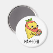 Aimant Man gogh Funny Artiste Mango Pun (Recto/Verso)