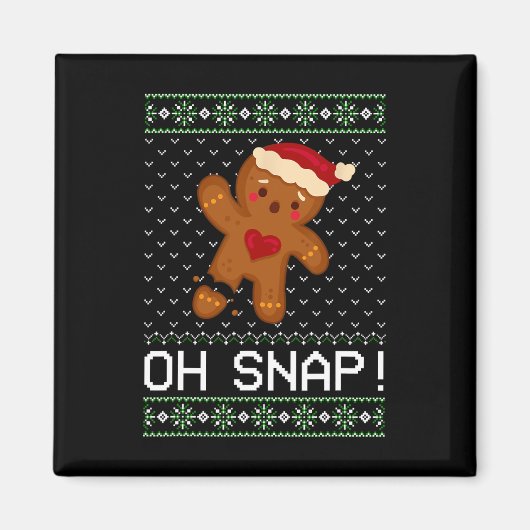 Aimant Man Oh Snap Christmas Cookie (Devant)