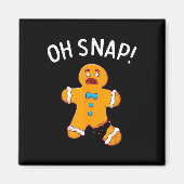 Aimant Man Oh Snap Christmas Fun Cookie Baking Cadeau Sho (Devant)