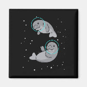 Aimant Manatee Astronaut Cadeaux femmes Space Manatee (Devant)