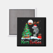 Aimant Manatee Santa Hat Xmas Tree Merry Christmas Manate (Recto/Verso)
