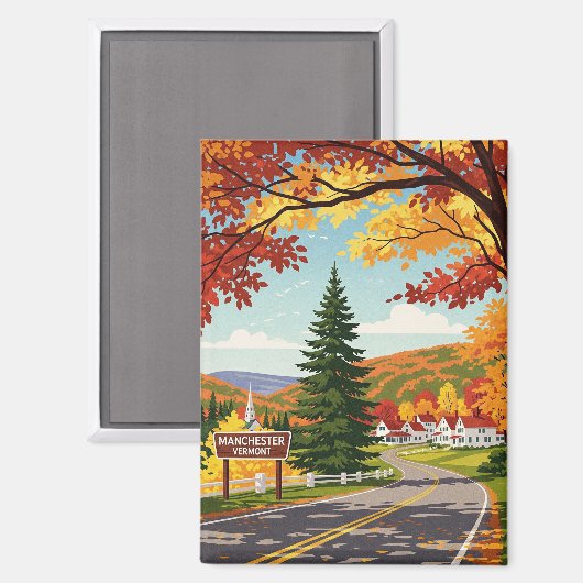 Aimant Manchester Vermont Travel (Recto/Verso)