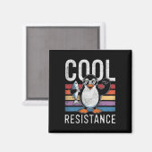 Aimant Manchot de résistance cool subtile tarifs protesta (Recto/Verso)