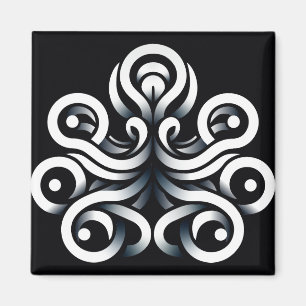 Aimant Mandala abstrait géométrique sacré Zen minimal