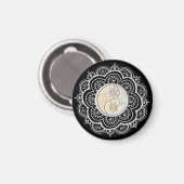 Aimant Mandala argent et or (Recto/Verso)