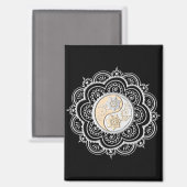 Aimant Mandala argent et or (Recto/Verso)