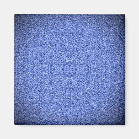 Aimant Mandala bleu (Devant)