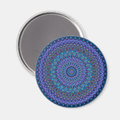 Aimant Mandala Boho bleu Turquoise violet Peacock Gold Ma (Recto/Verso)
