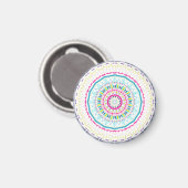Aimant mandala coloré (Recto/Verso)