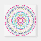 Aimant mandala coloré (Devant)