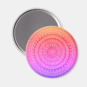 Aimant Mandala d'art original multicolore (Recto/Verso)