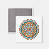 Aimant mandala de diverses couleurs (Recto/Verso)