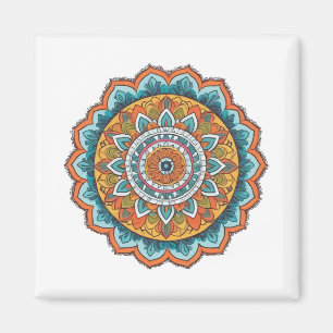 Aimant mandala de diverses couleurs