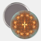 Aimant Mandala de la Croix Brillante (Recto/Verso)