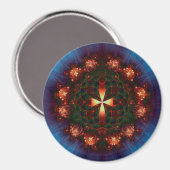 Aimant Mandala de la Croix Ornée (Recto/Verso)