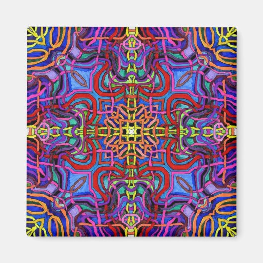 Aimant Mandala de lattice mystique (Devant)
