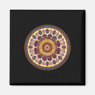 Aimant Mandala de méditation circulaire motif spirituel d