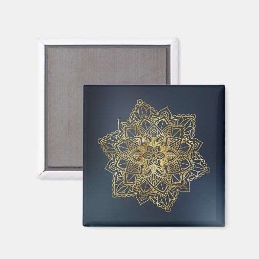 Aimant Mandala d'or (Recto/Verso)