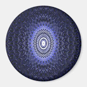 Aimant Mandala en bleu.....