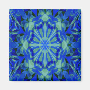 Aimant Mandala en bleu....