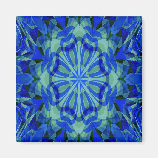 Aimant Mandala en bleu.... (Devant)