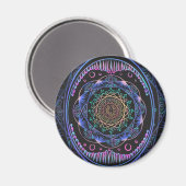 Aimant Mandala en fleur galactique (Recto/Verso)