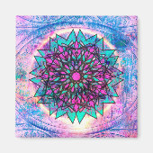 Aimant Mandala en verre Pastel (Devant)