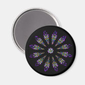 Aimant Mandala en verre tendu (Recto/Verso)