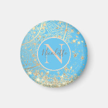 Mandala enchanteur avec Monogramme Gold Stars
