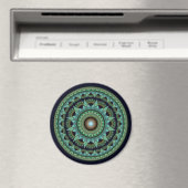 Aimant Mandala étoile fractale brillante (In Situ (Lave-vaisselle))