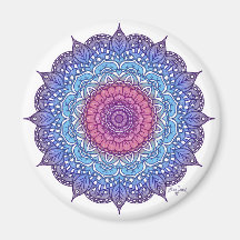 Mandala feuille de fleurs violettes