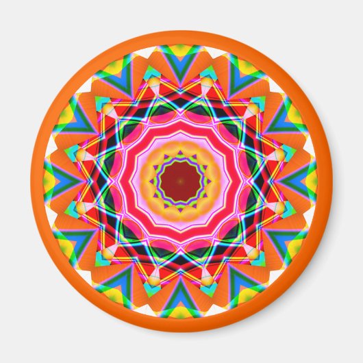 Aimant Mandala fractal (Devant)