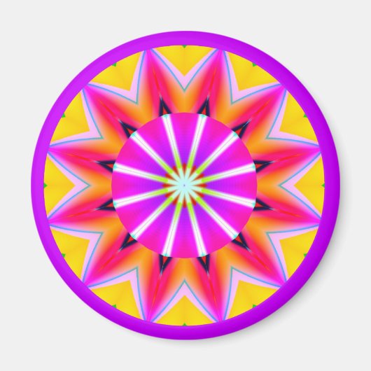 Aimant Mandala fractal (Devant)