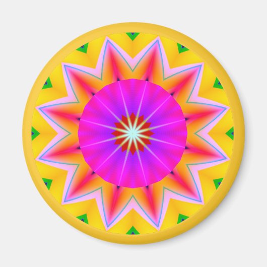 Aimant Mandala fractal (Devant)