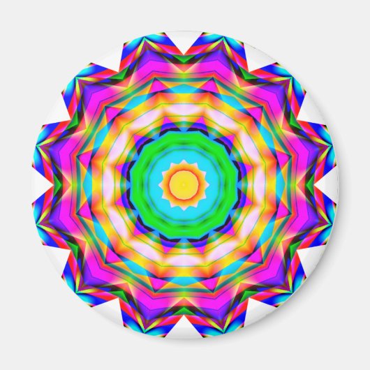 Aimant Mandala fractal (Devant)