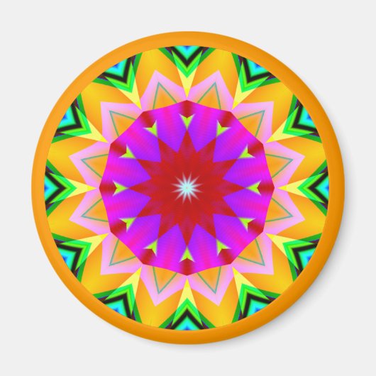 Aimant Mandala fractal (Devant)