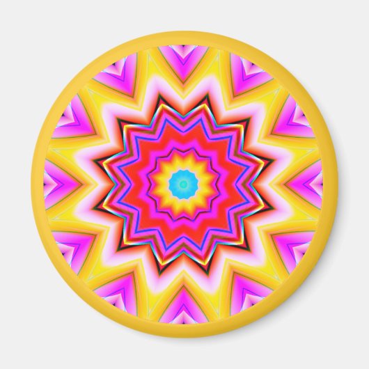 Aimant Mandala fractal (Devant)