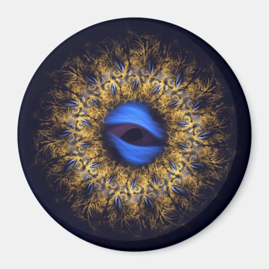Aimant Mandala fractal de l'œil du roi (Devant)