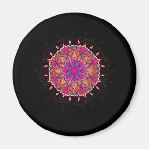 Aimant Mandala Géométrie Sacrée Prana Art Yoga Mantra Om