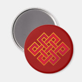 Aimant Mandala Karma Bouddhisme noeud éternel (Recto/Verso)