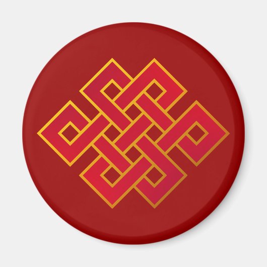 Aimant Mandala Karma Bouddhisme noeud éternel (Devant)