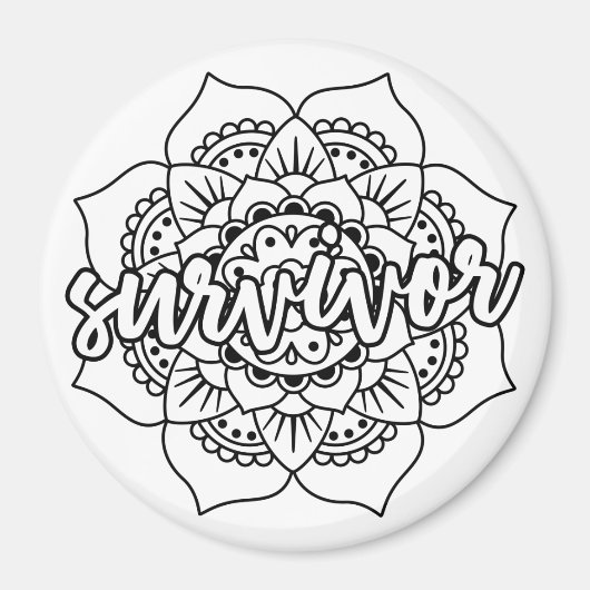 Aimant Mandala, la survivante du cancer (Devant)