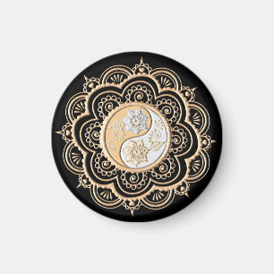 Aimant Mandala or et argent