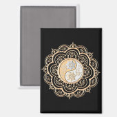 Aimant Mandala or et argent (Recto/Verso)