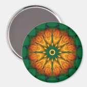 Aimant Mandala orange (Recto/Verso)