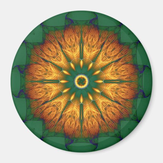 Aimant Mandala orange (Devant)