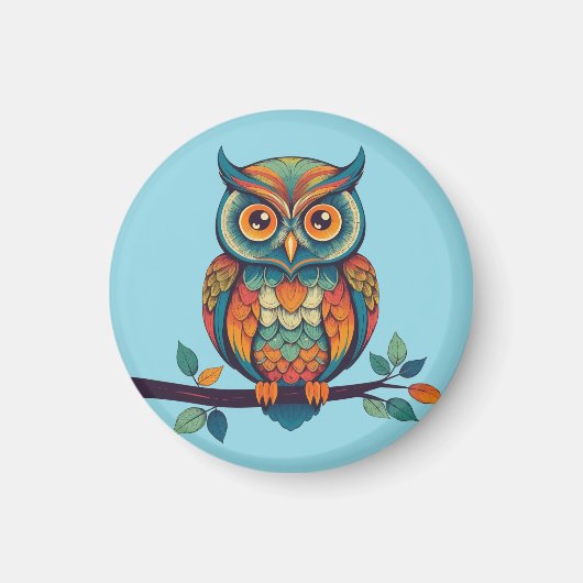Aimant Mandala Owl (Devant)