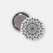Aimant Mandala sur blanc (Recto/Verso)